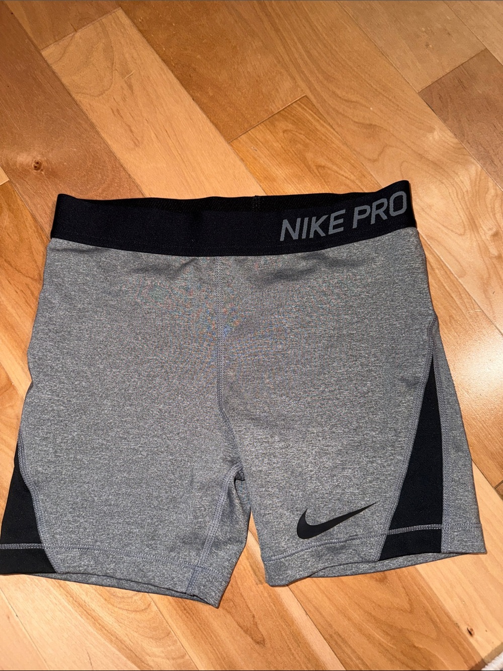 Nike Grey and Black Pro Stretch women’s' Shorts S NWOT